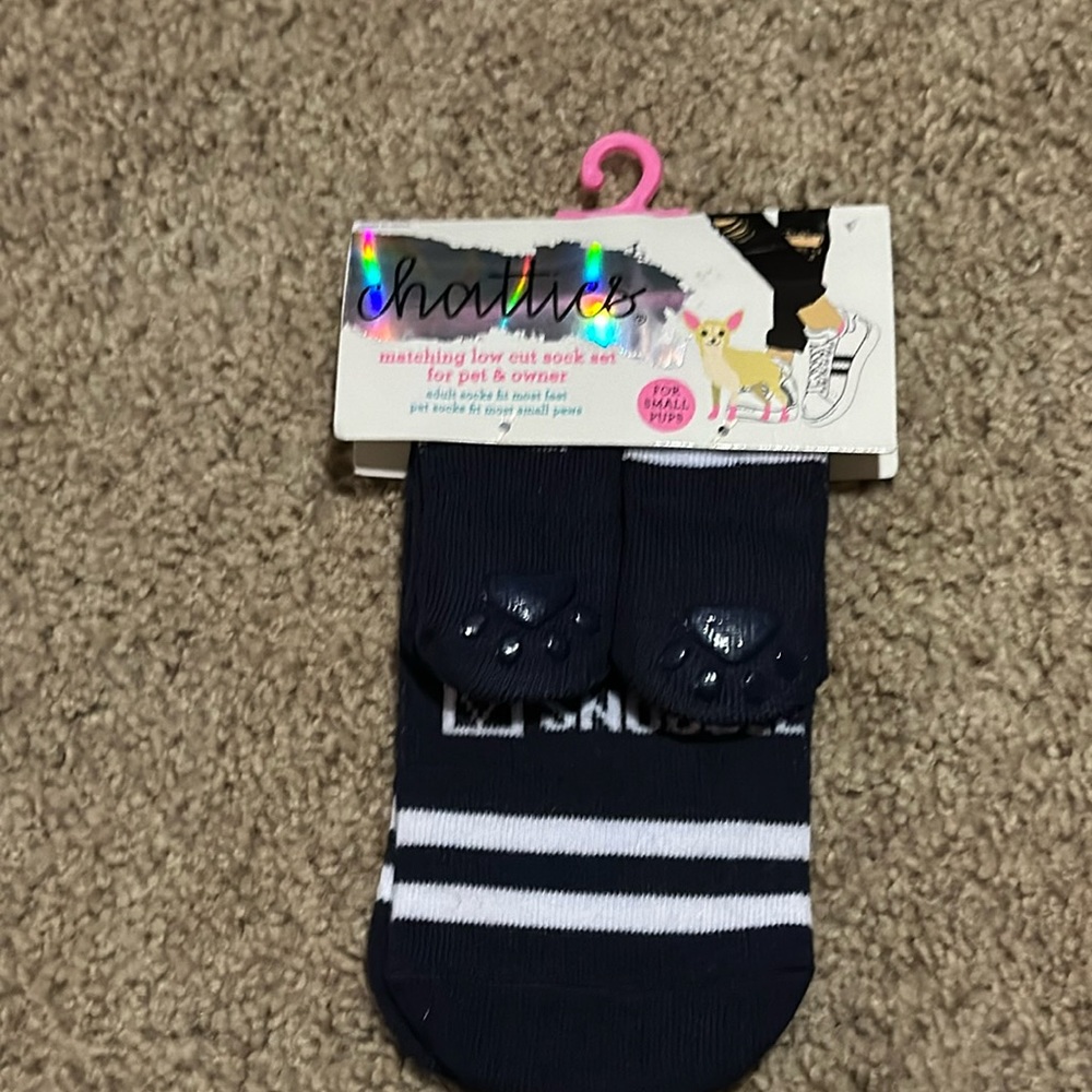 Chatties Matching Low Cut Sock Set For Pet & Owner One Size/small pups